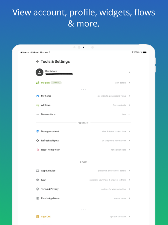 Remix DXP iPad screenshot 7 - Productivity app