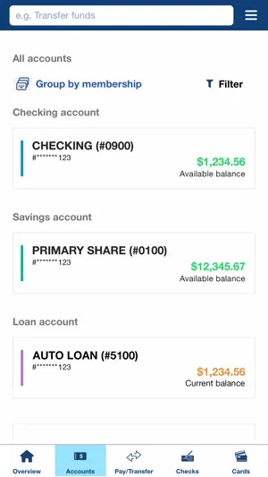 Chevron FCU Mobile Banking screenshot 1