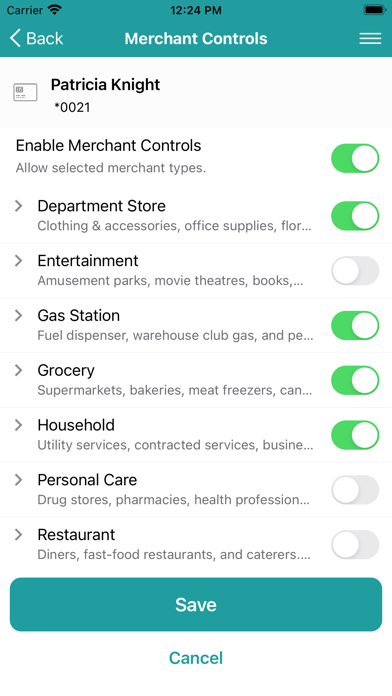 Fremont Bank CardGuard Screenshot
