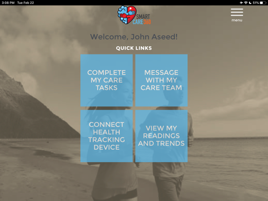 SmartCare360 iPad screenshot 1 - Health & Fitness app