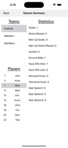 Lacrosse Statistics screenshot #4 for iPhone