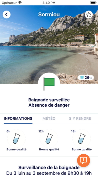 Marseille infoplages Screenshot