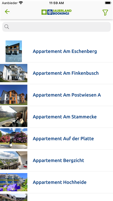 SauerlandBookings Screenshot
