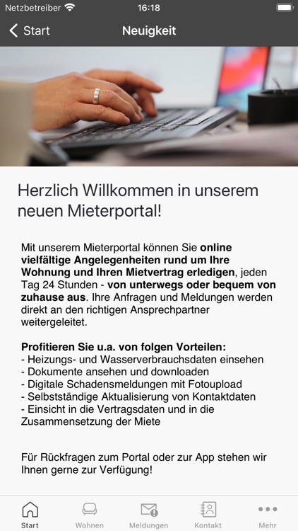 Mieter-App der Wohnbau Lahr