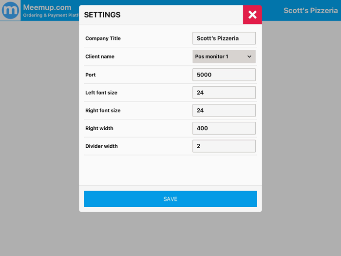 Meemup Customer Display