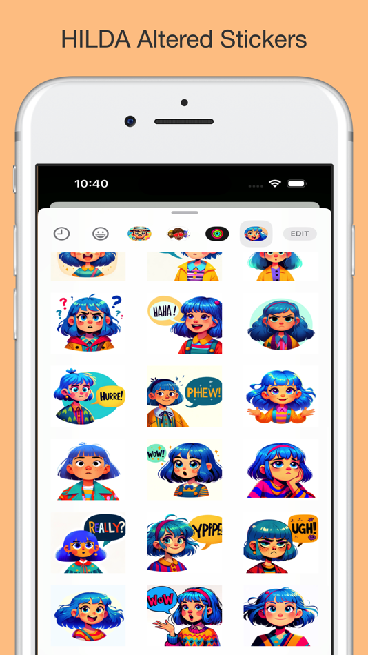 #3. Hilda Altered Stickers (iOS) 由: MULTITECHNIQUE BUSINESS COMAPNUY INVESTMENT