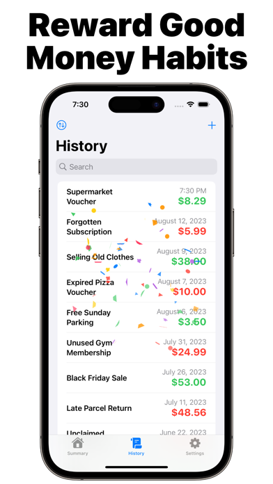 Money Habit Tracker: How Much? Screenshot