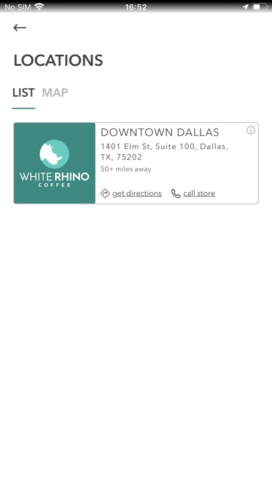 White Rhino Coffee Screenshot