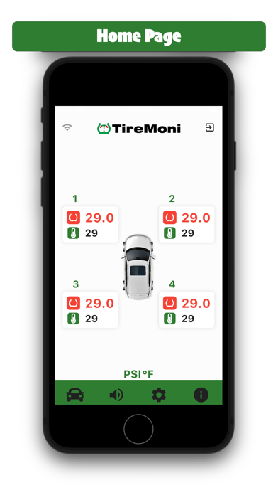 TireMoni BLE-tpms Screenshot