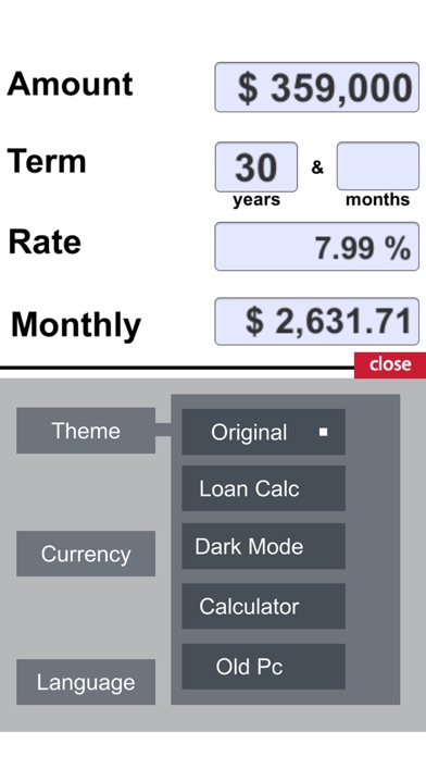 Loan Calculator 2.0 Screenshot