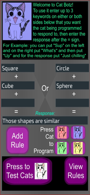 Cat Botz - Talking Cat Game Screenshot