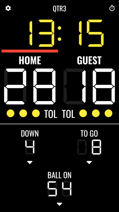 American Football Scoreboard Screenshot