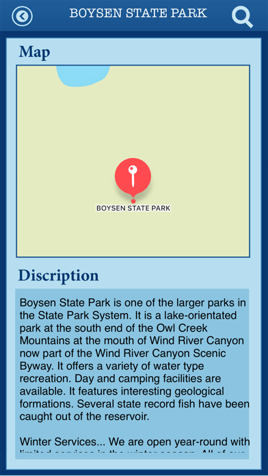 Wyoming - State Park Guide Screenshot