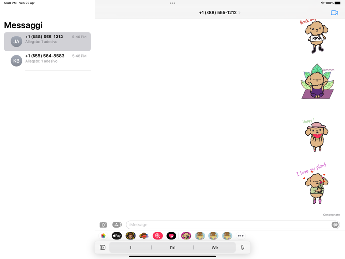 Poodle Duchessa Stickers