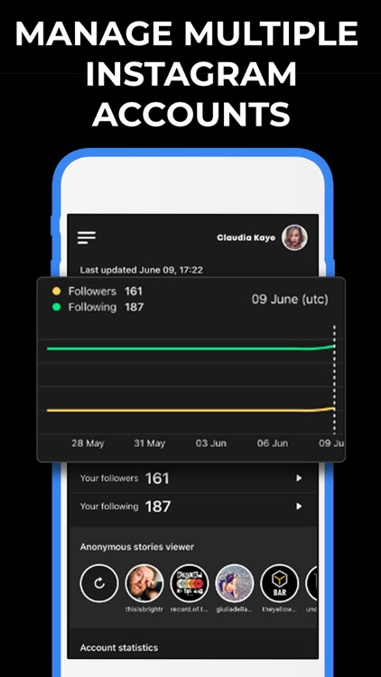 Reports +IG followers tracker.