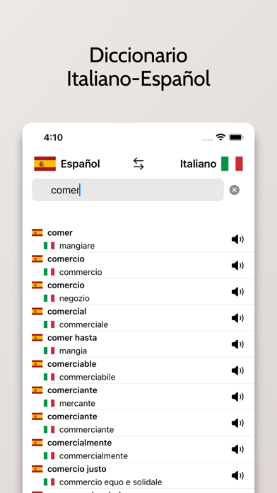 Diccionario Italiano/Español Screenshot