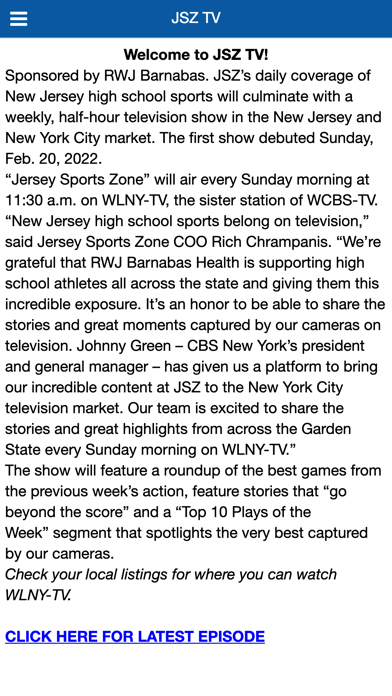 Jersey Sports Zone Screenshot