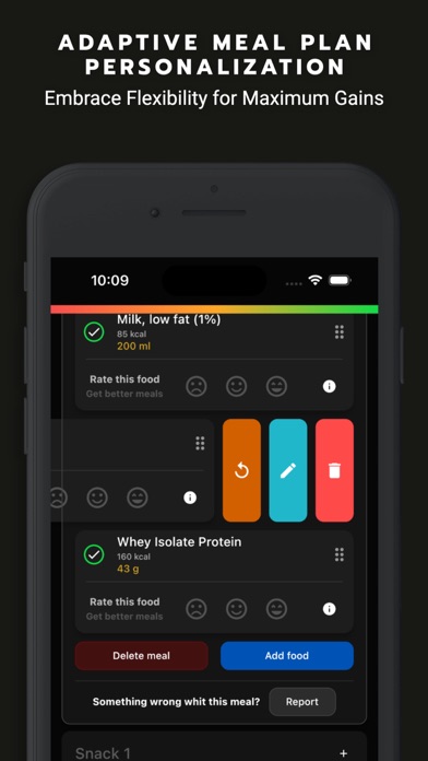Gaintrain Bulking Meal Planner Screenshot