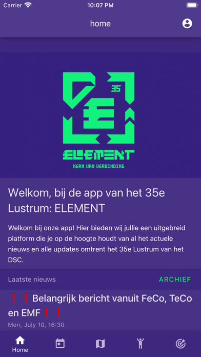 DSC Lustrum App Screenshot