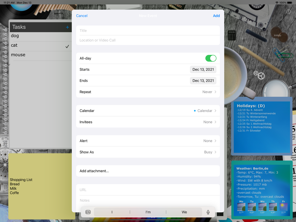 #4. Today Desk (iOS) 由: Kai Bruchmann