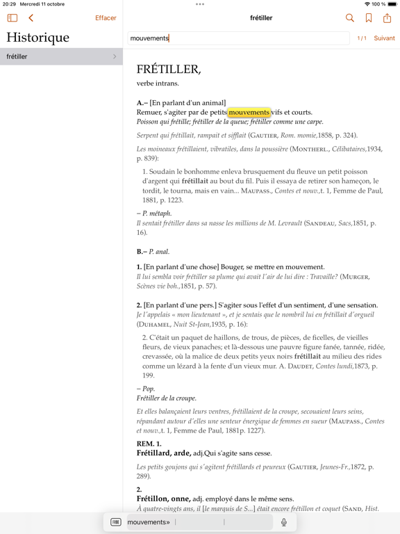 Screenshot #5 pour Dictionnaire de français TLFi