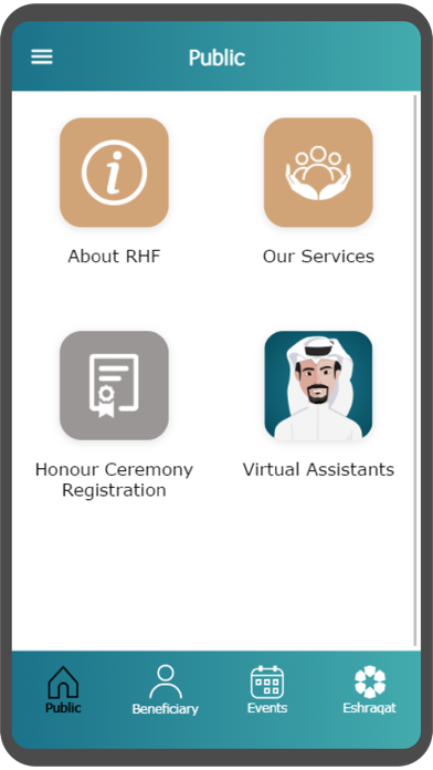 Royal Humanitarian Foundation Screenshot