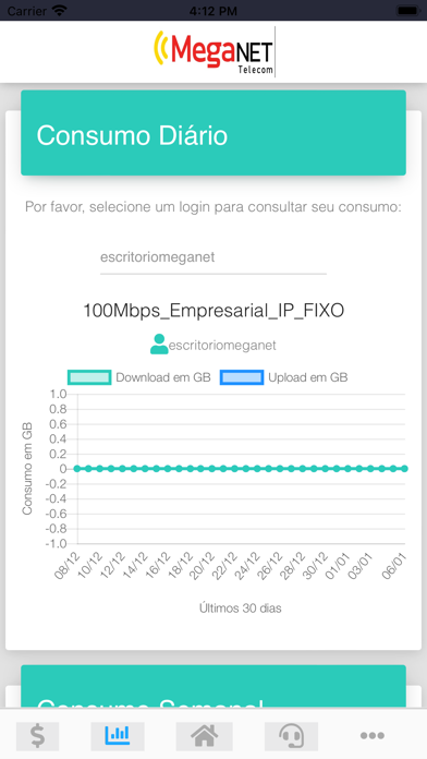 Meganet telecom Screenshot