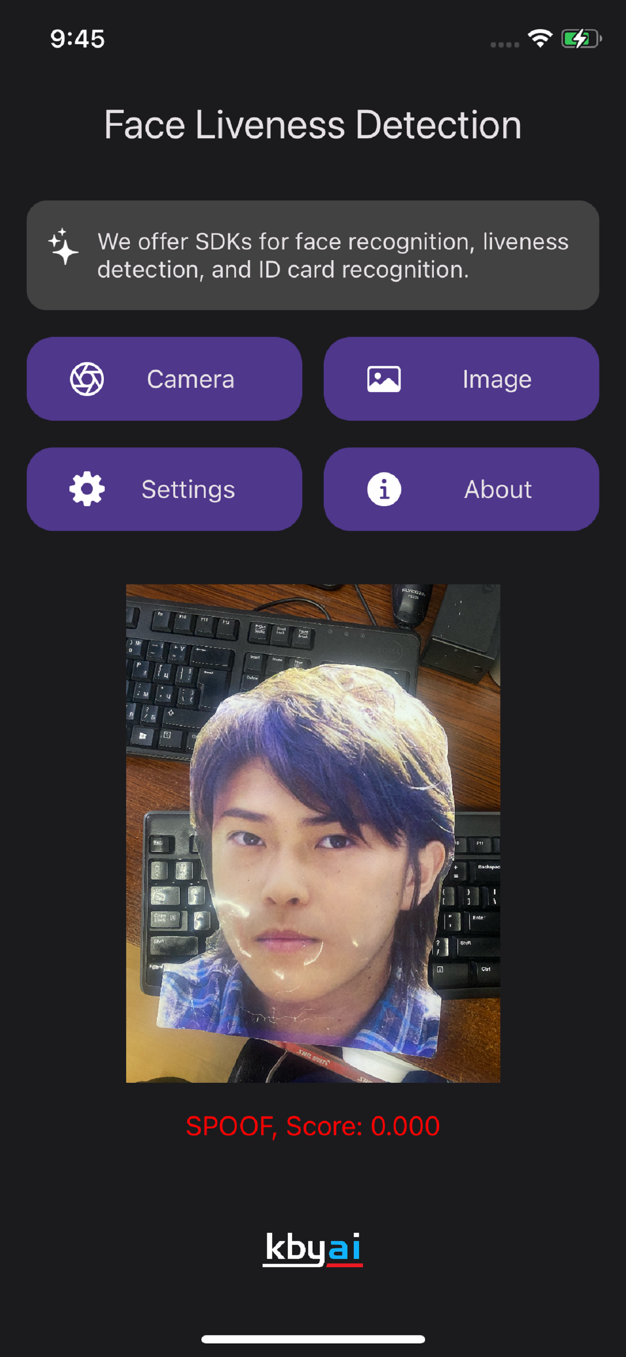 KBY-AI Face Liveness Detection