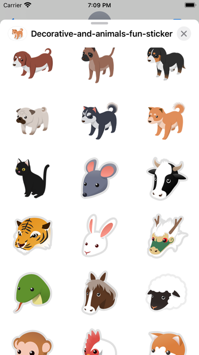 Decoration & Animals Stickers Screenshot