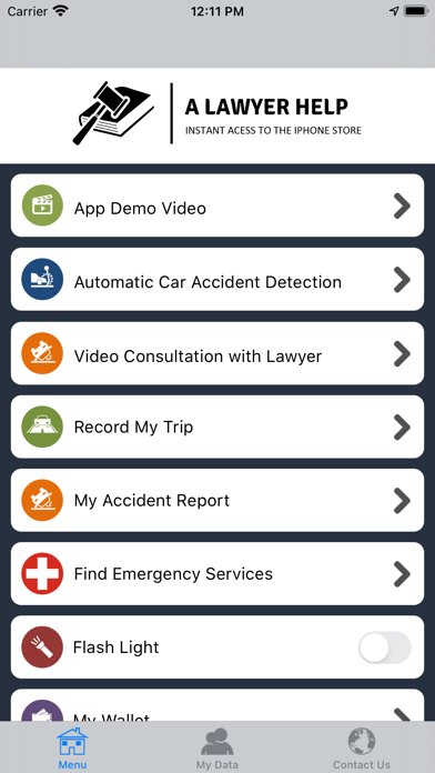 A Lawyer Help Injury App Screenshot
