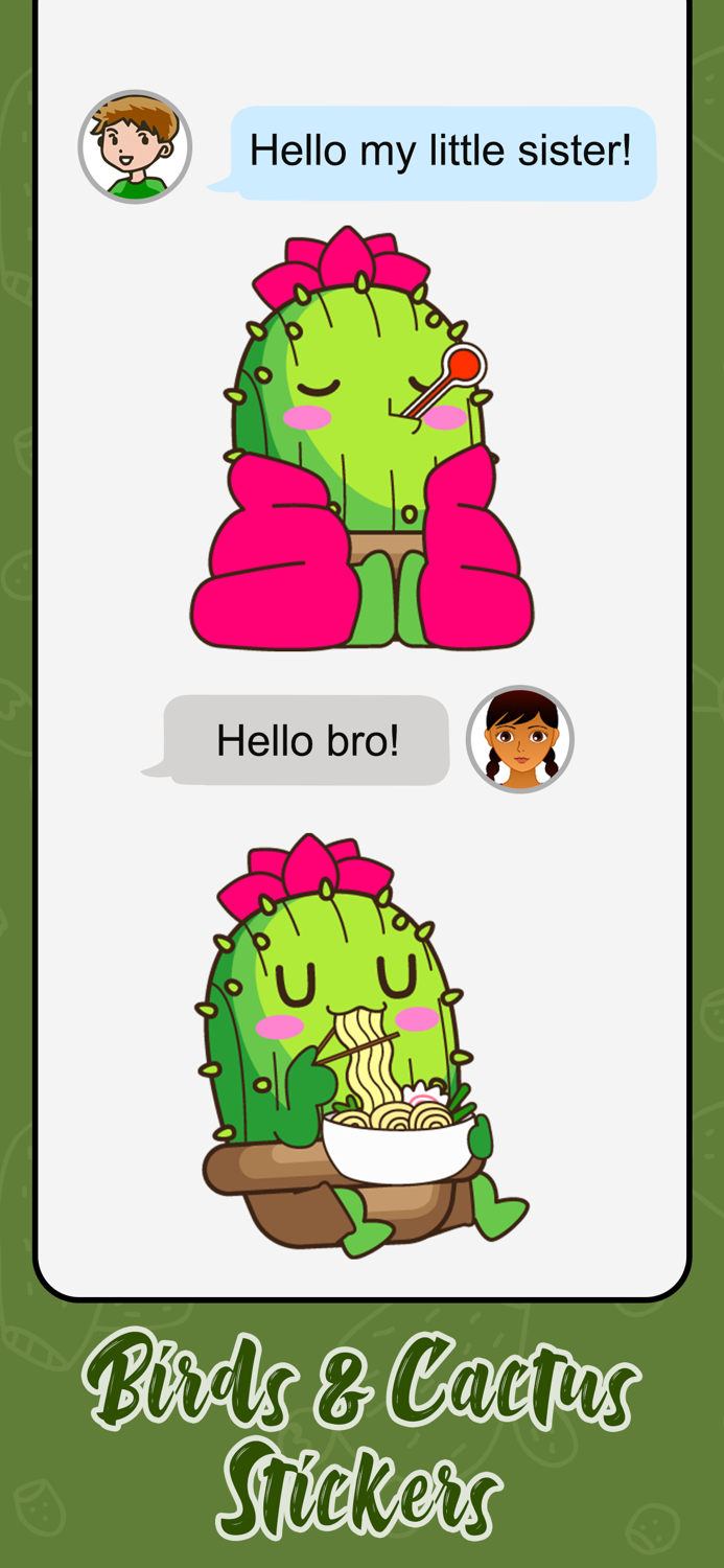 Birds and Cactus Stickers