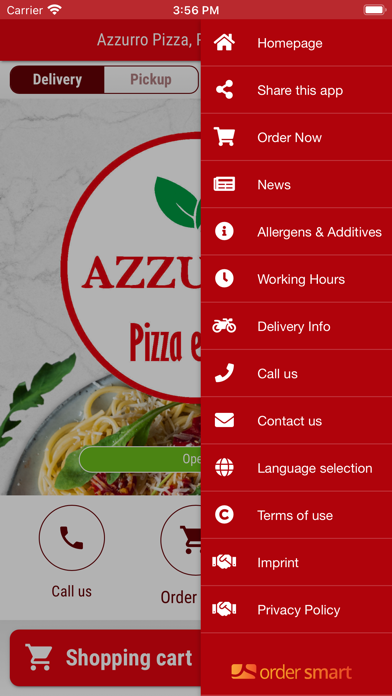 Azzurro Pizza, Pasta & Patate Screenshot