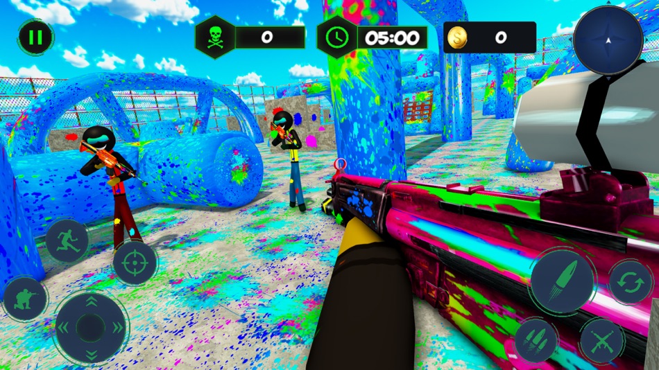 #3. Stickman Paintball Shooting 3D (iOS) 由: Ali Mushtaq