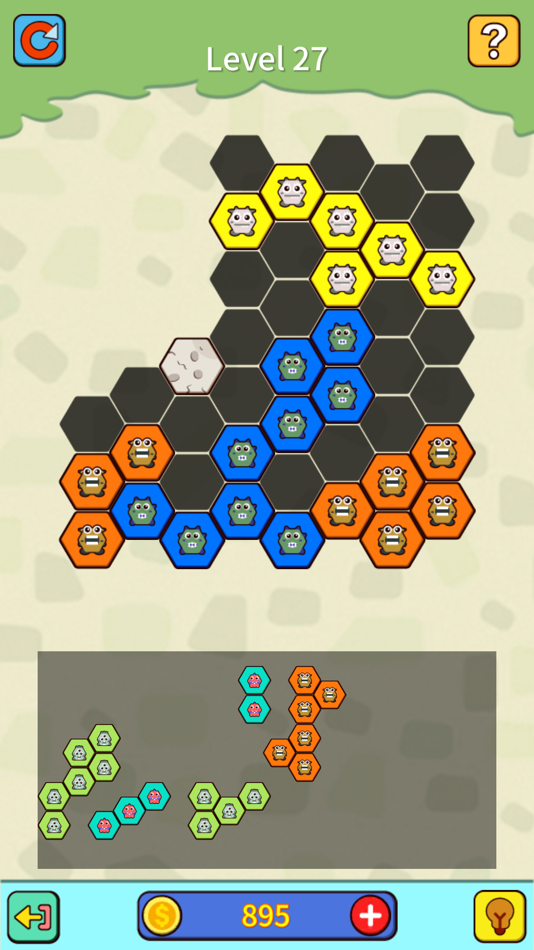 #1. Hexa Block Puzzle - Hard level (iOS) Podle: 少淘 黄