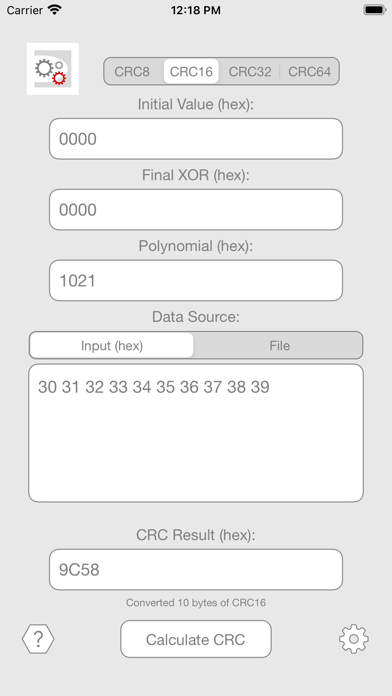 Screenshot #1 pour CRC Calculator