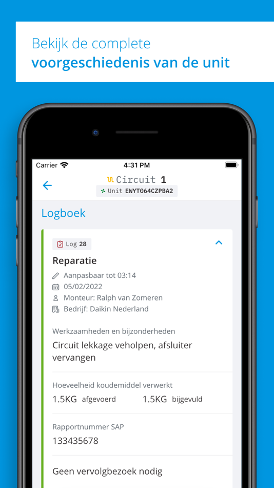#3. Daikin Logbook (iOS) Podle: YipYip