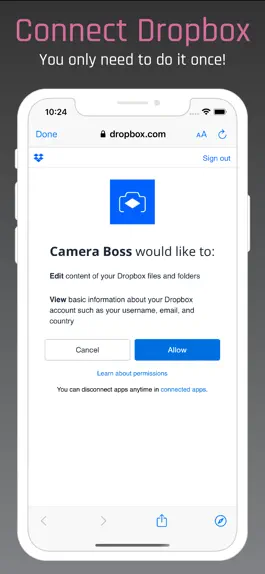 Game screenshot Camera Boss for Dropbox apk
