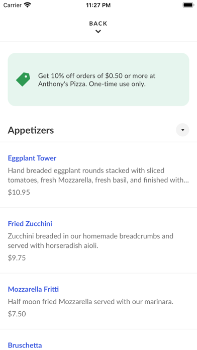 Anthony's Pizza FL Screenshot