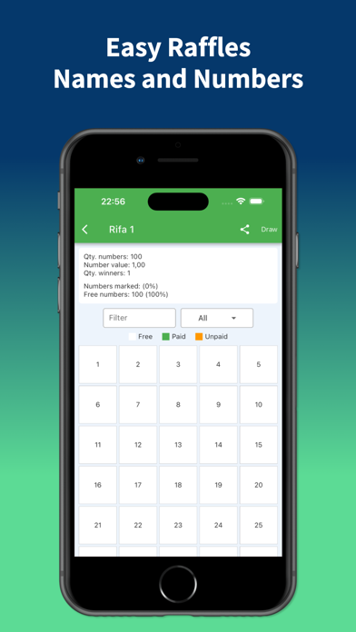 Easy Raffle: Names and Numbers Screenshot