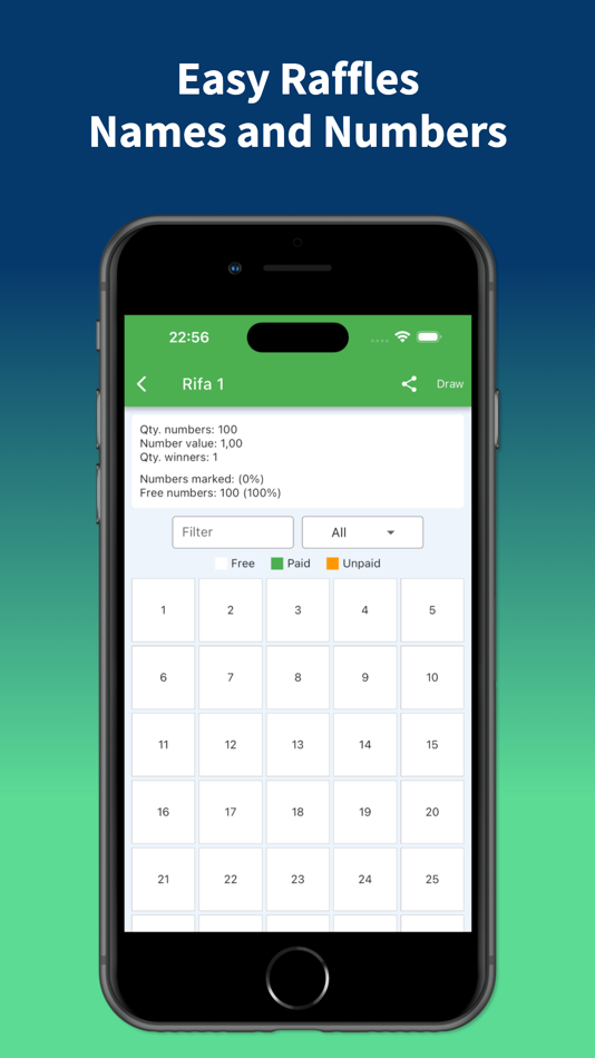 #5. Easy Raffle: Names and Numbers (iOS) بواسطة: Marco Oliveira