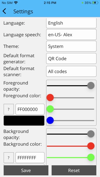 Barcode generator and scanner Screenshot