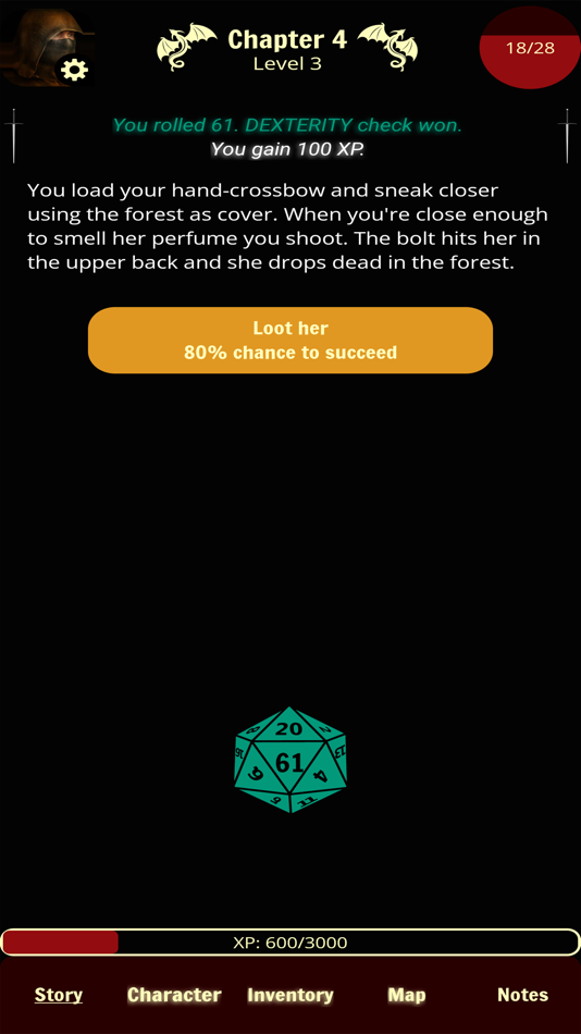 #3. Forgotten: D&D style text RPG (iOS) 由: Nicholas Lindboe