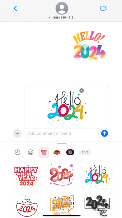 Screenshot #2 pour New Year 2024 Wishes Stickers