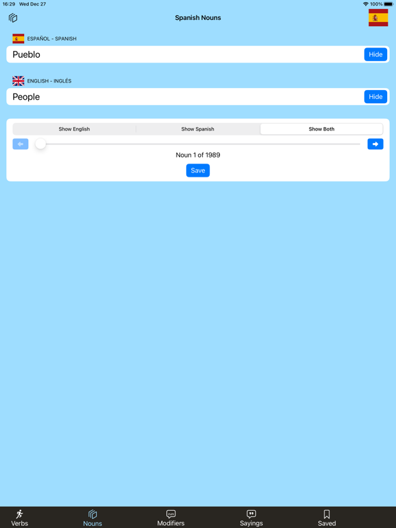 Screenshot #5 pour Spanish Vocab