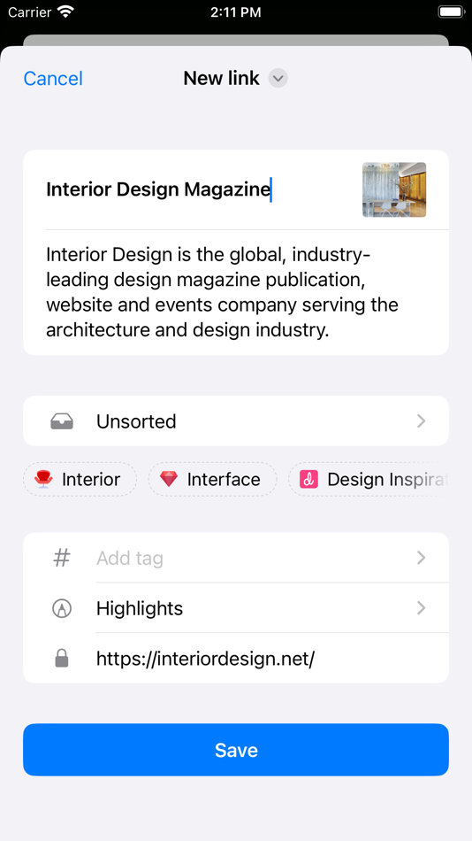 #5. Raindrop.io (iOS) 由: Rustem Mussabekov