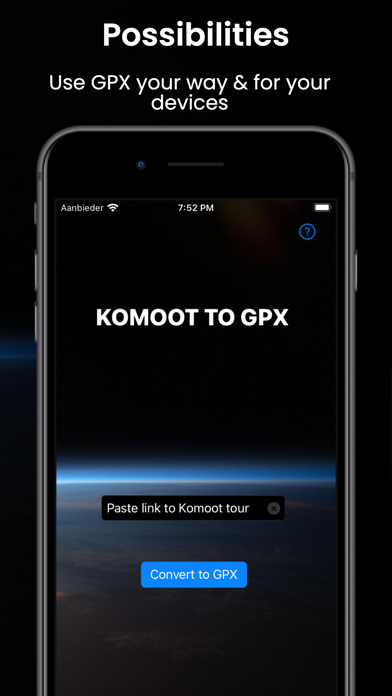 Komoot to GPX Screenshot