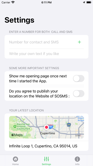 SOSMS Screenshot