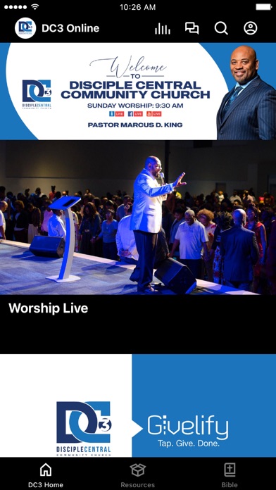 Disciple Central Comm Church Screenshot