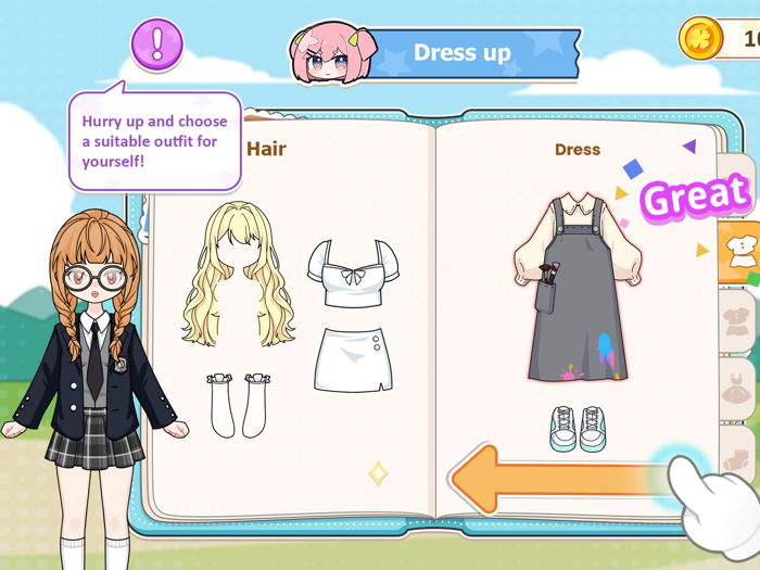 Kawaii Paper Doll Dressup Game