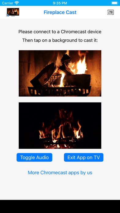 Fireplace on TV for Chromecast Screenshot